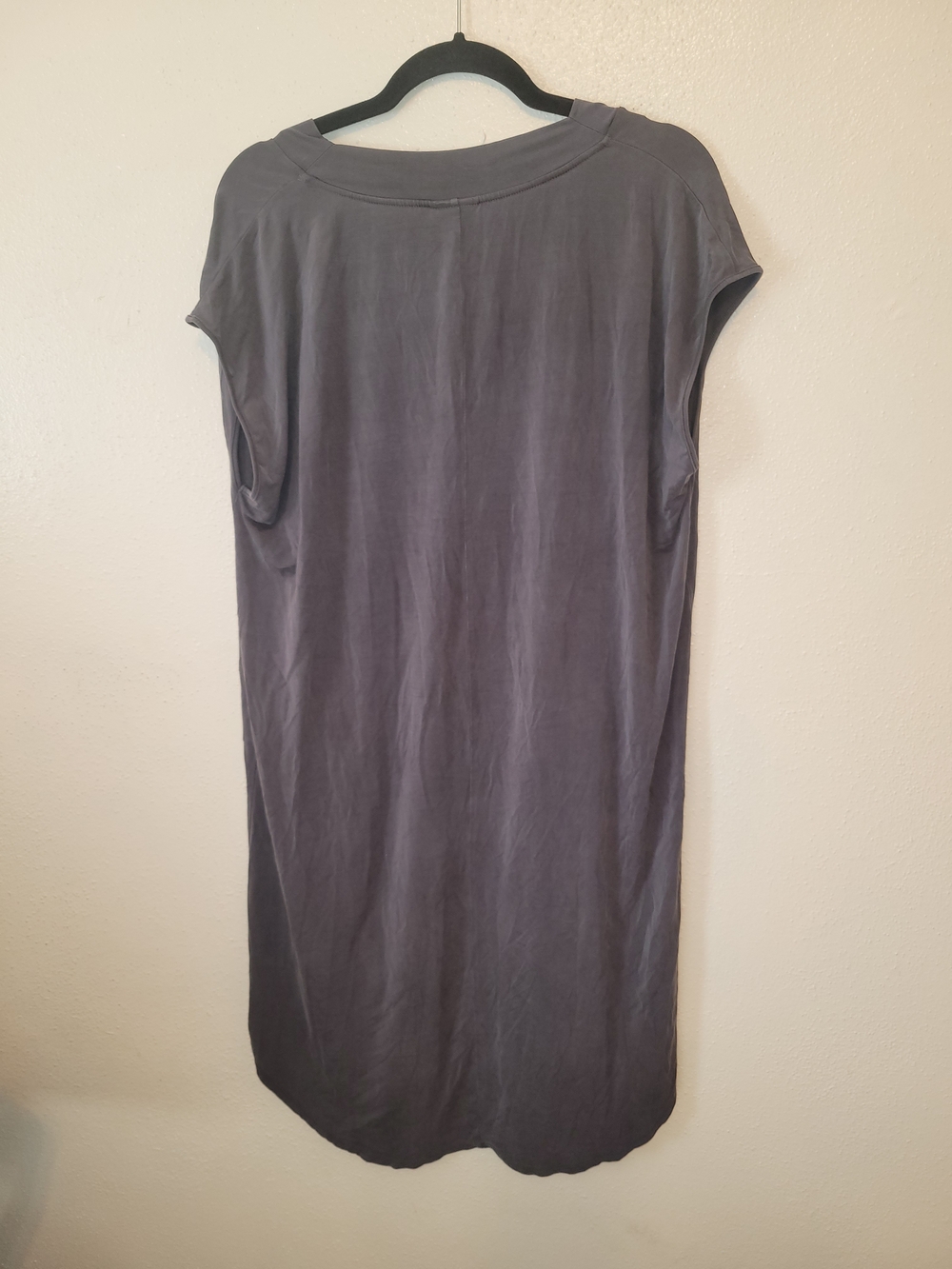 Dolan Anthro Slate Grey Super Soft V Neck Dress / Tunic With Pockets Large - Picture 2 of 5